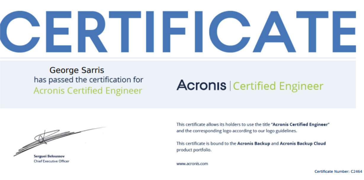 Acronis hosting cloud