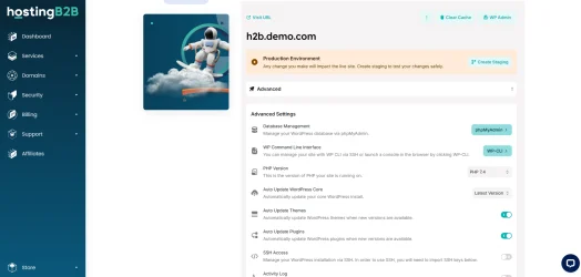 Wordpress Hosting Panel